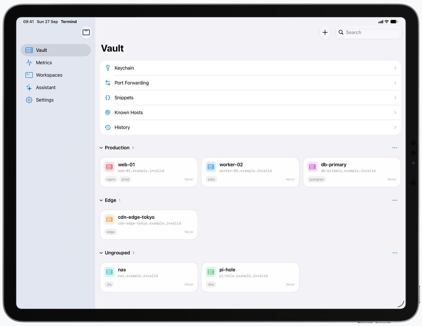 Vault on iPad