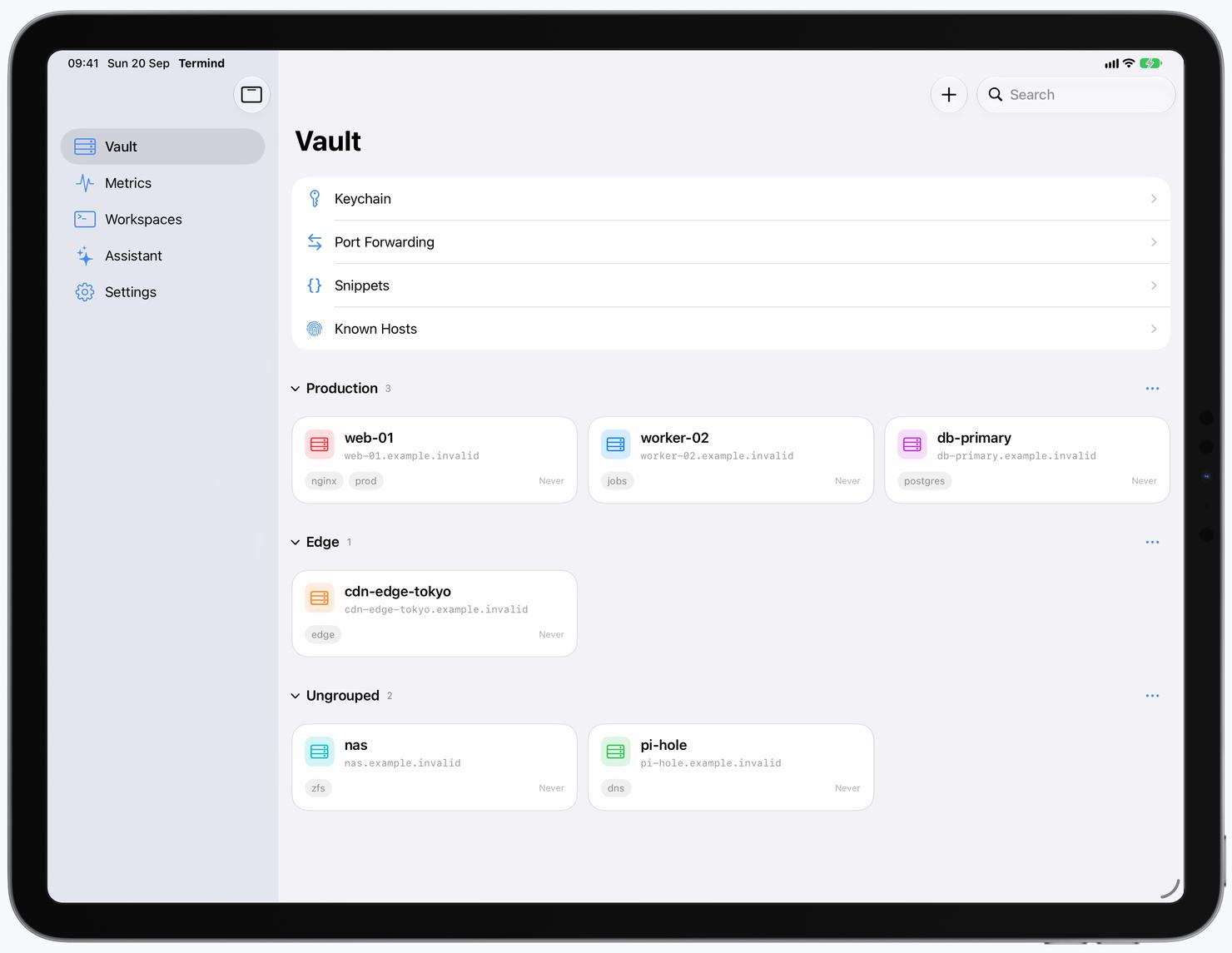 Vault on iPad