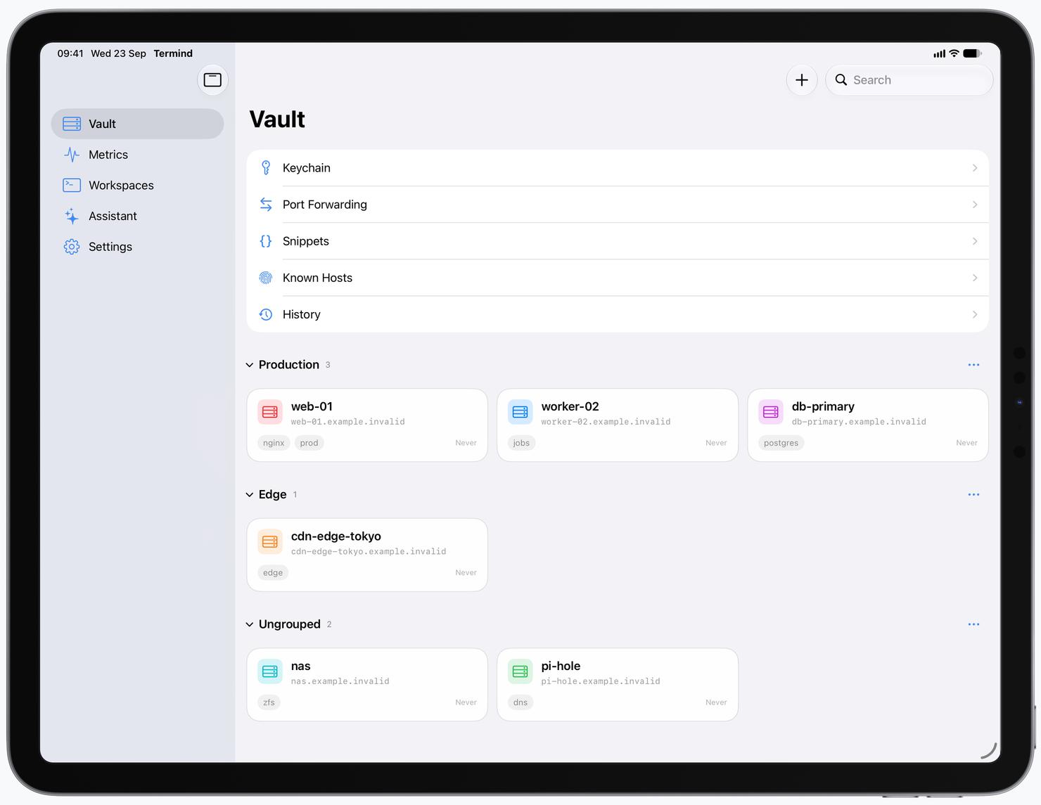 Vault on iPad