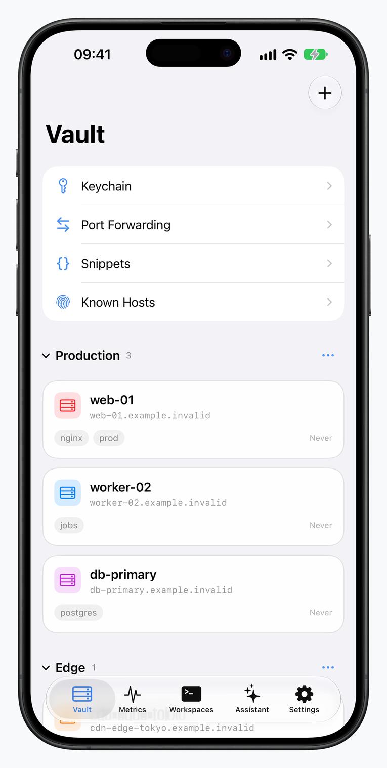 Vault on iPhone