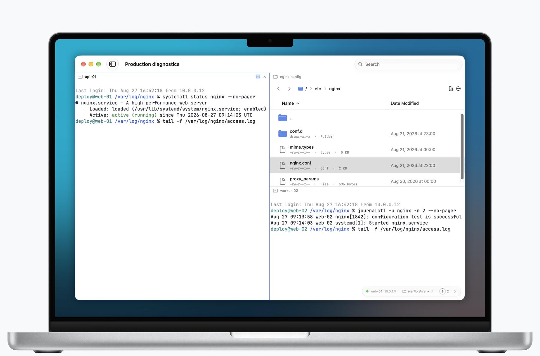 Termind multi-pane workspace on Mac