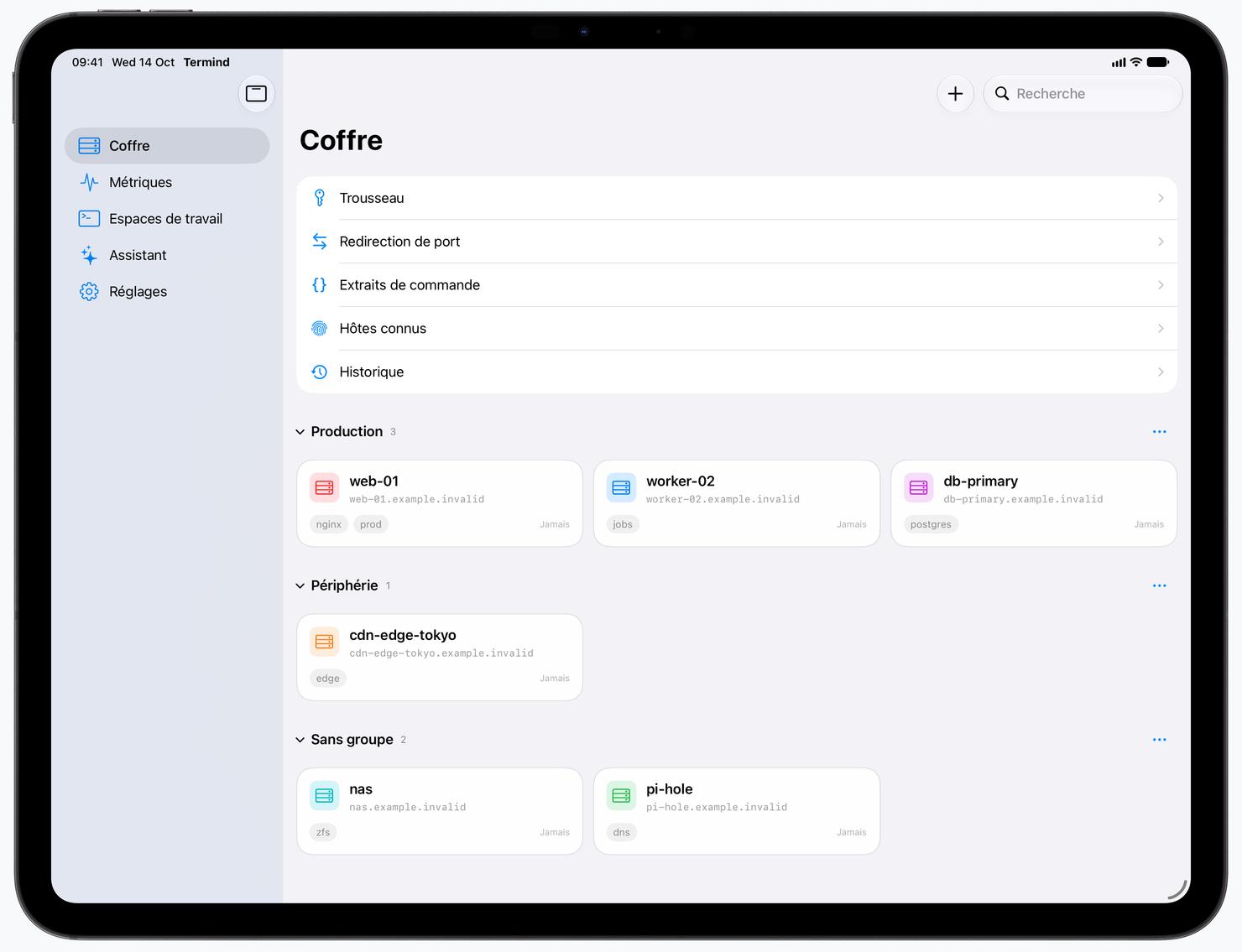 Vault sur iPad