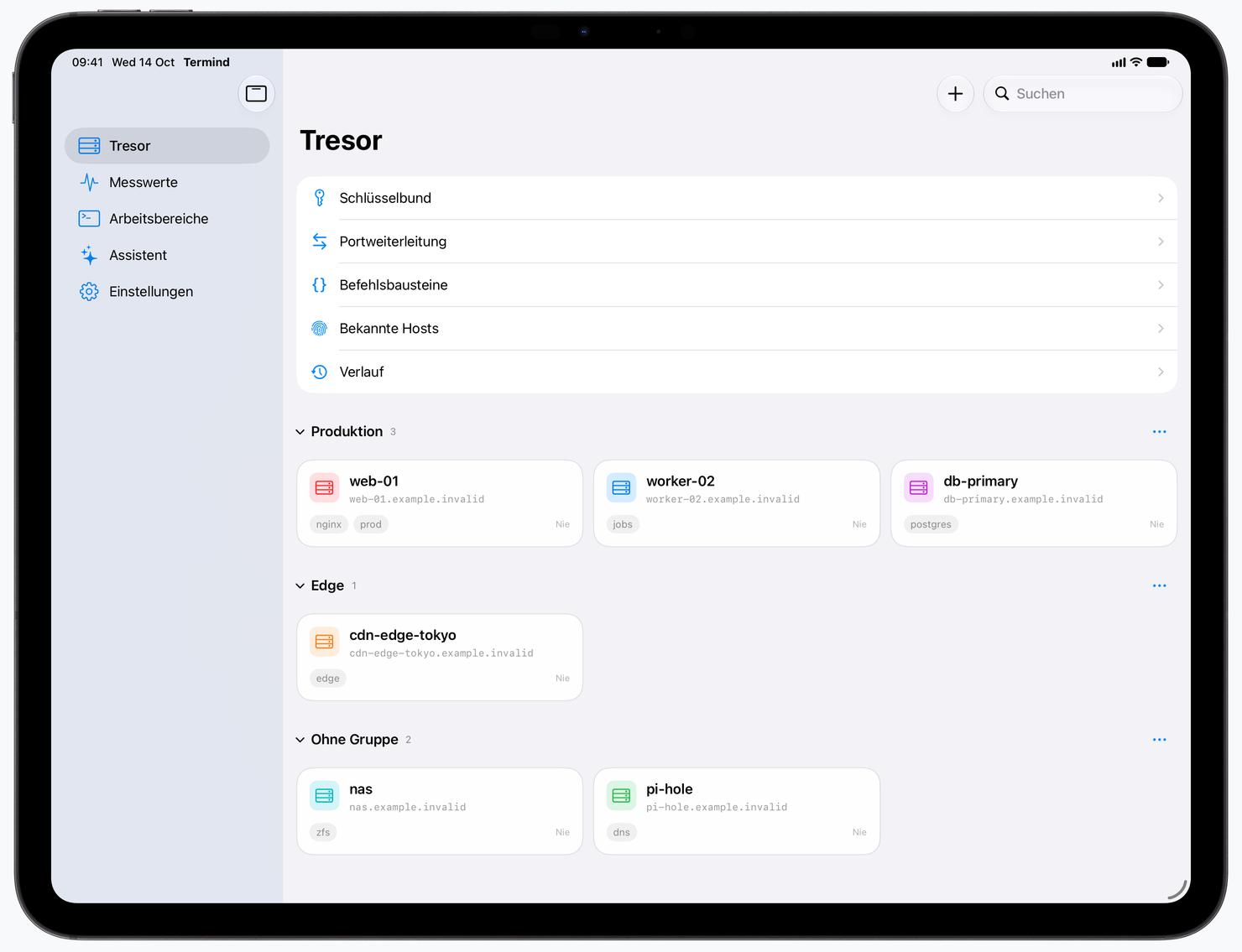 Vault auf dem iPad